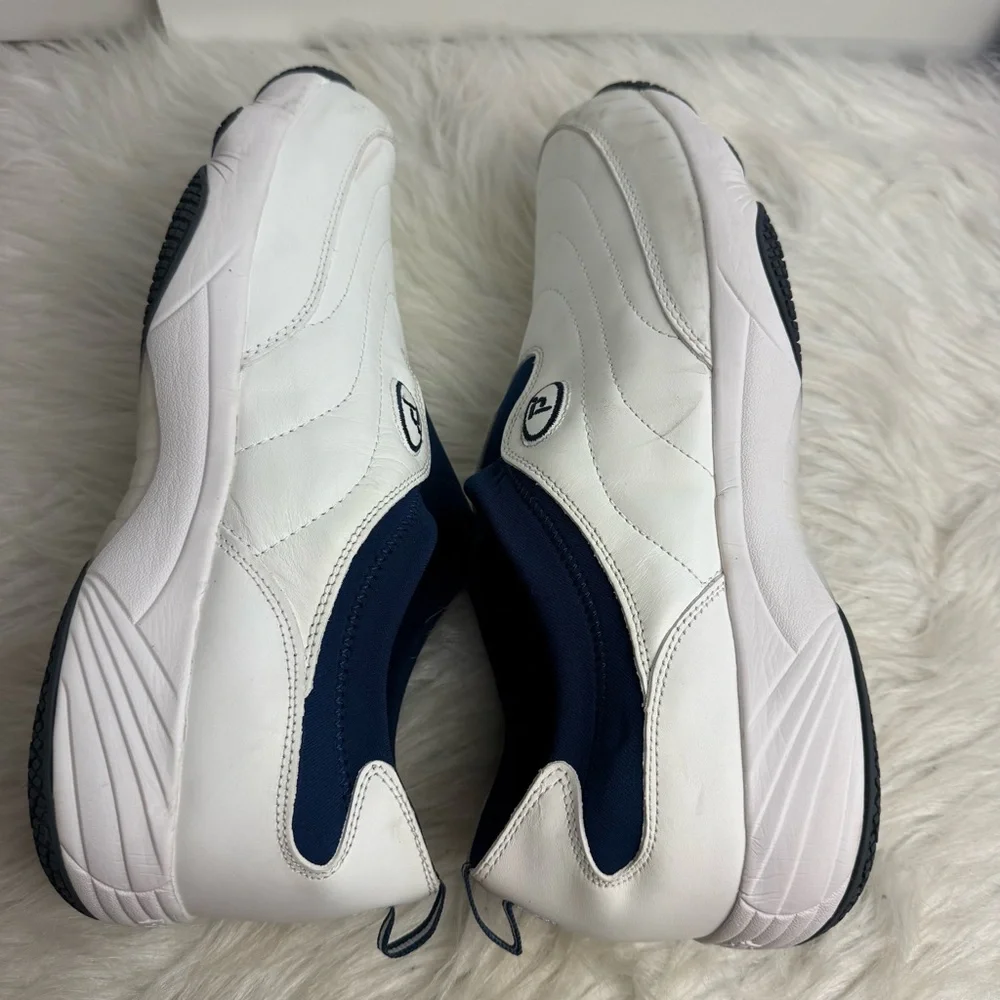 Navy Blue Leather‎ Upper Shoes